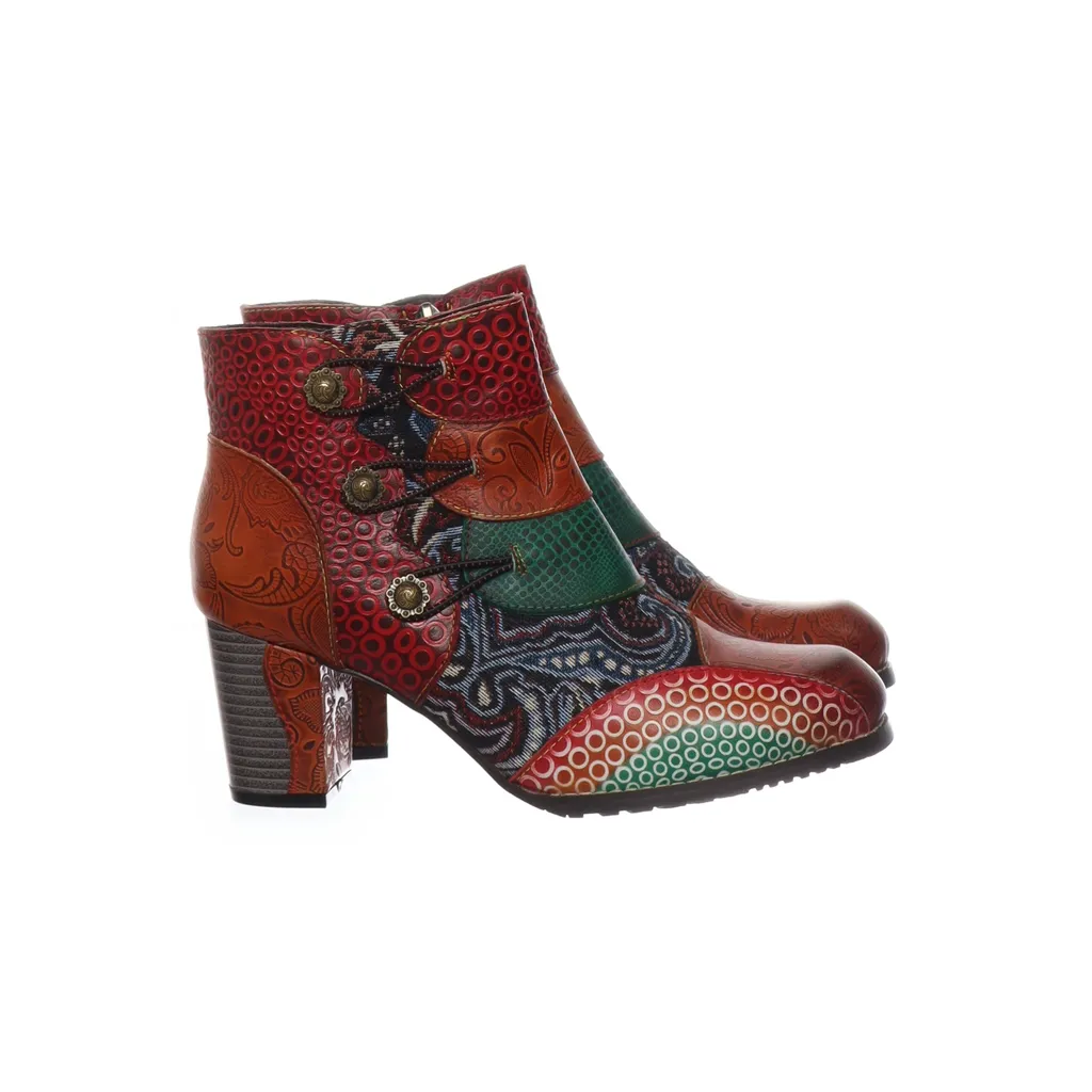 Image of Socofy Laarzen met hak (Preloved)