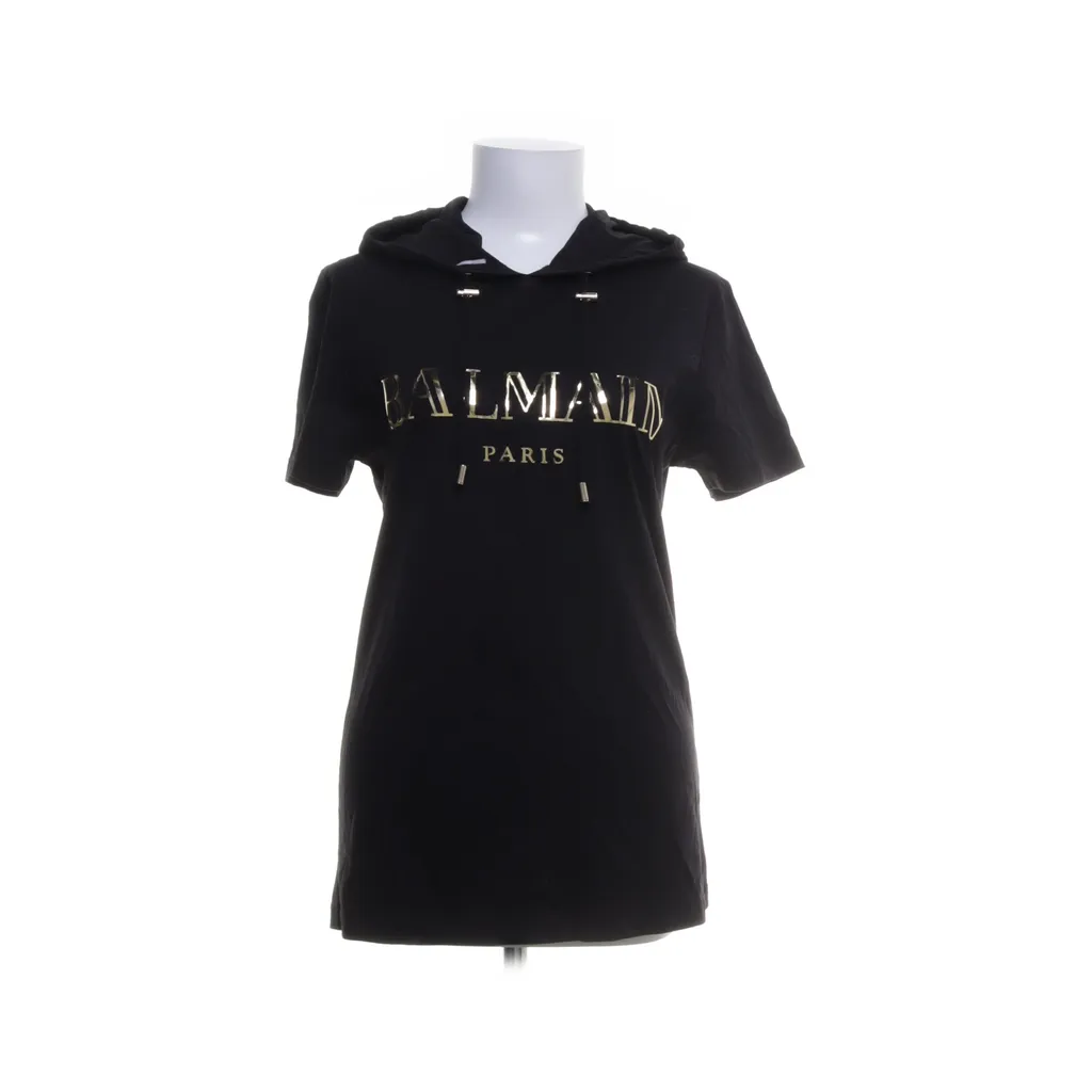 Image of Balmain Korte mouwen capuchon sweater (Preloved)