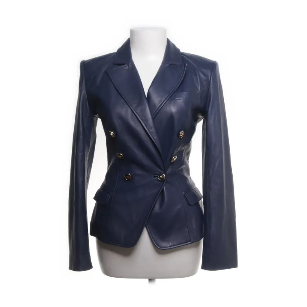 Image of Elisabetta Franchi Leren blazer (Preloved)