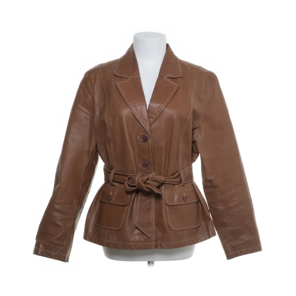 Image of Blue Leren blazer (Preloved)