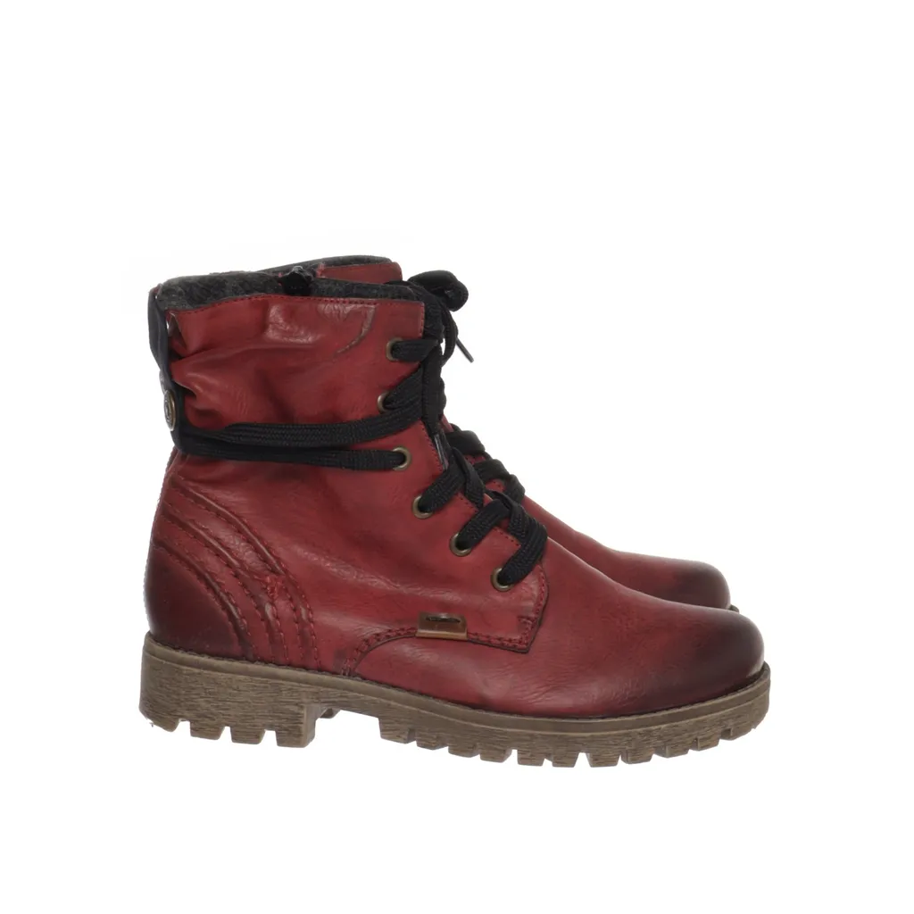 Rieker - Schnürstiefel - Damen - Größe: 37 - Rot