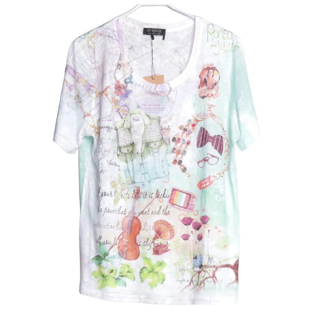 Apanage Collection - T-shirt - Damen - Größe: XL - Weiß