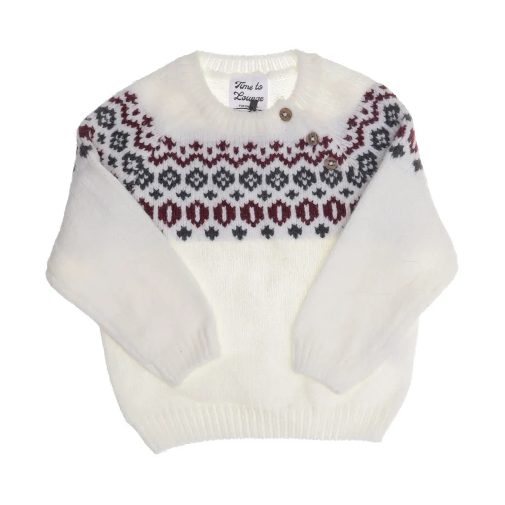 Time to Lounge - Strickpullover - Herren - Größe: 86 - Weiß