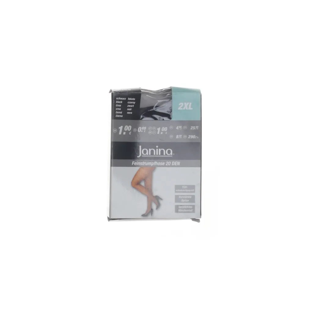 Janina - Nylonstrumpfhose - Damen - Größe: 2XL - Schwarz