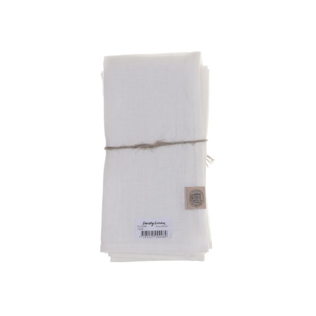 Lovely Linen - Serviette - Weiß