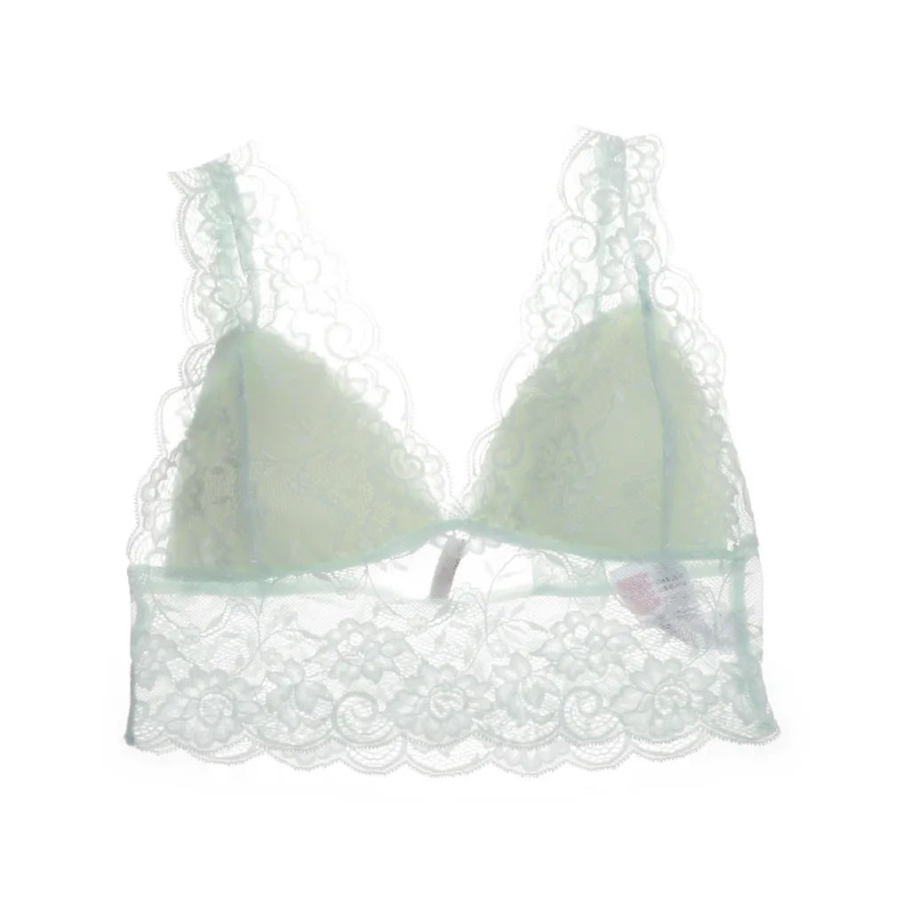 Pieces - Bralette - Damen - Größe: L - Türkis