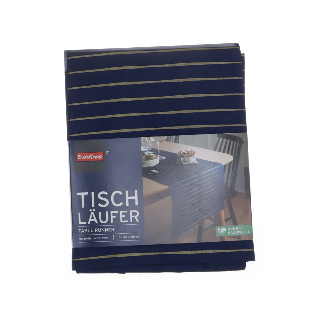 Grüner Knopf - Tischläufer - Blau