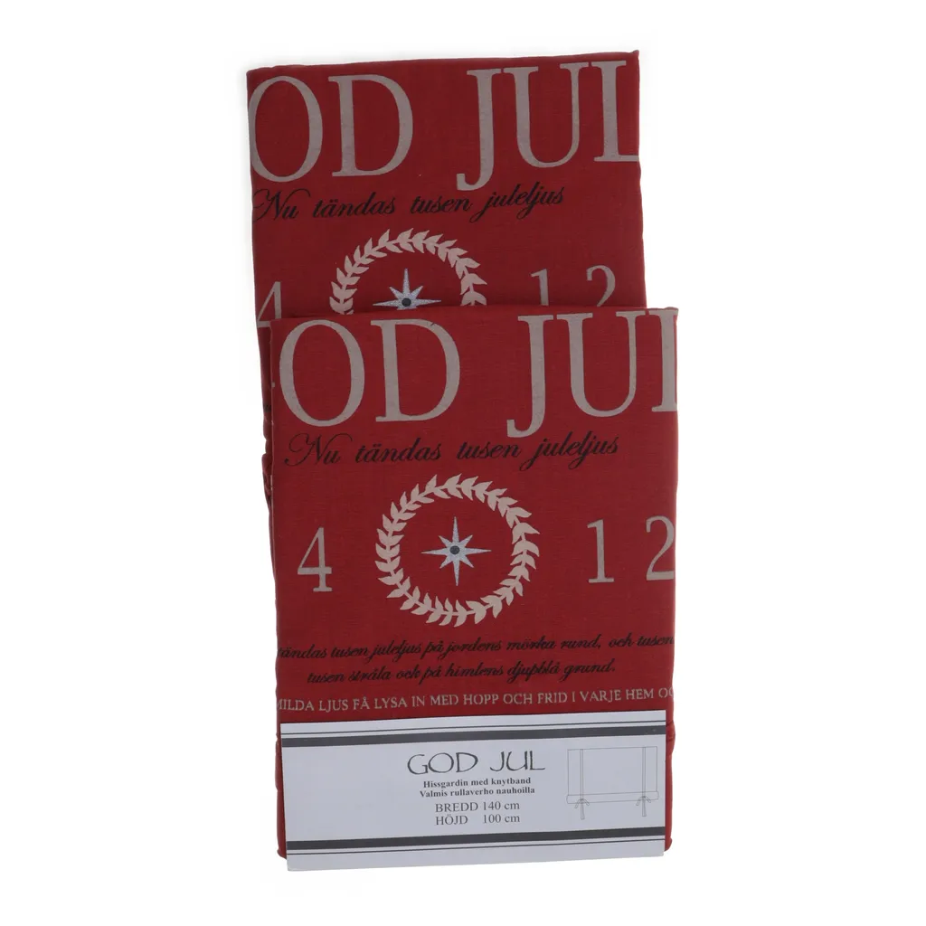God Jul - Gardinenschal - Rot