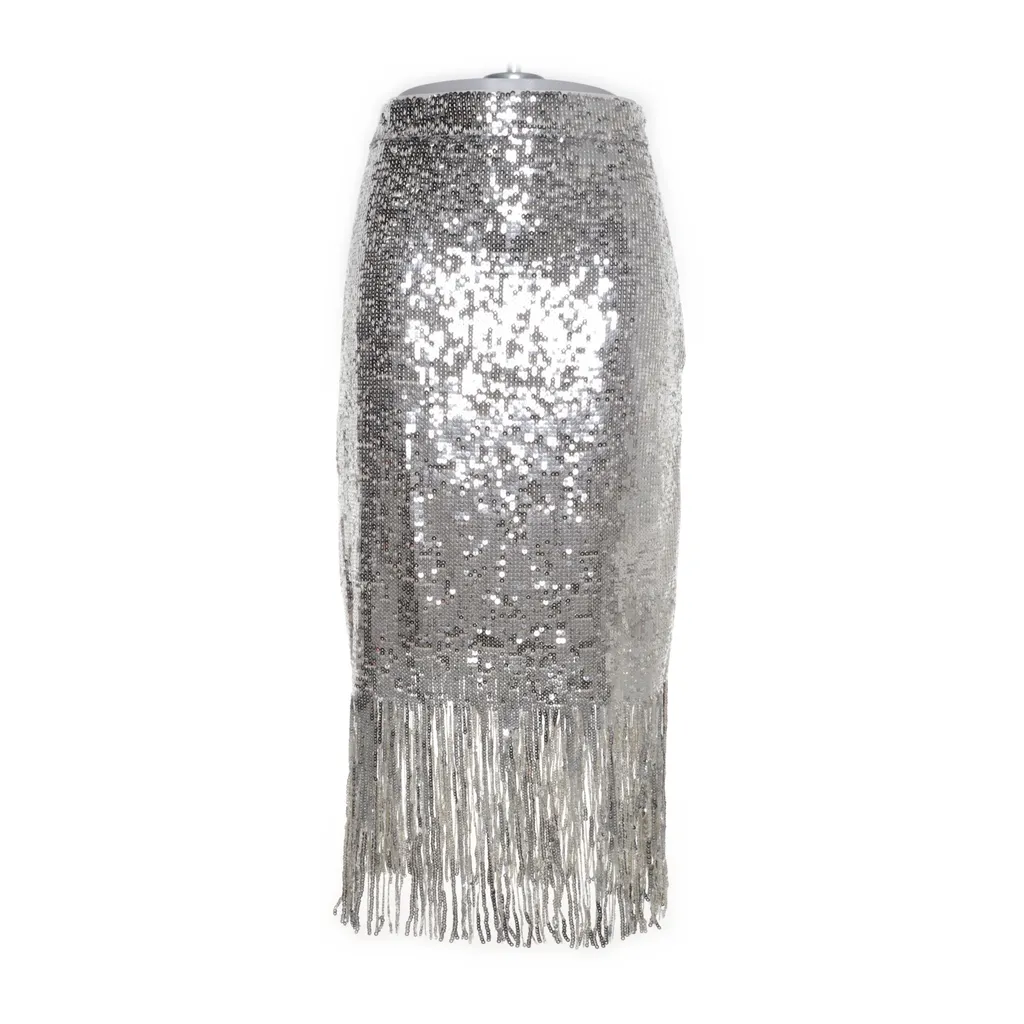 H&M - Rock - Damen - Größe: 46 - Silber