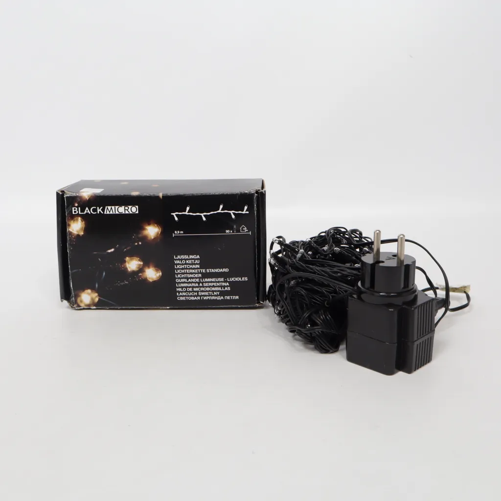 Micro - Lichterkette - Schwarz