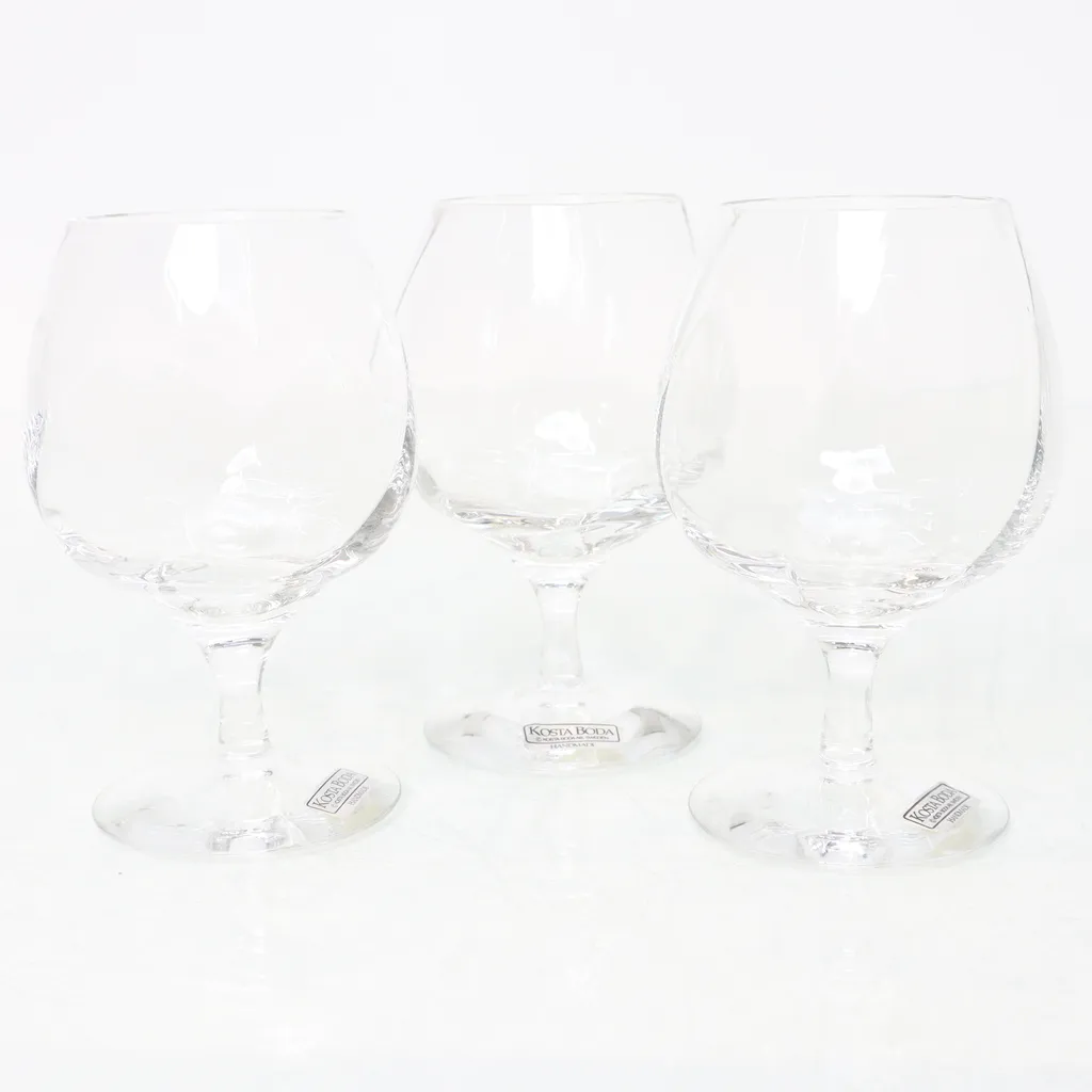 Kosta Boda - Cognacglas - Weiß