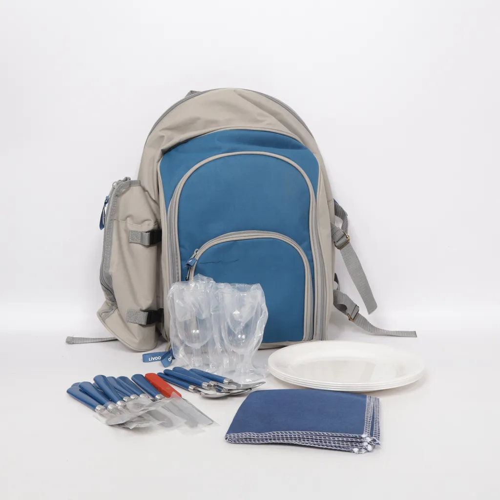 LIVOO - Picknick-Rucksack - Grau