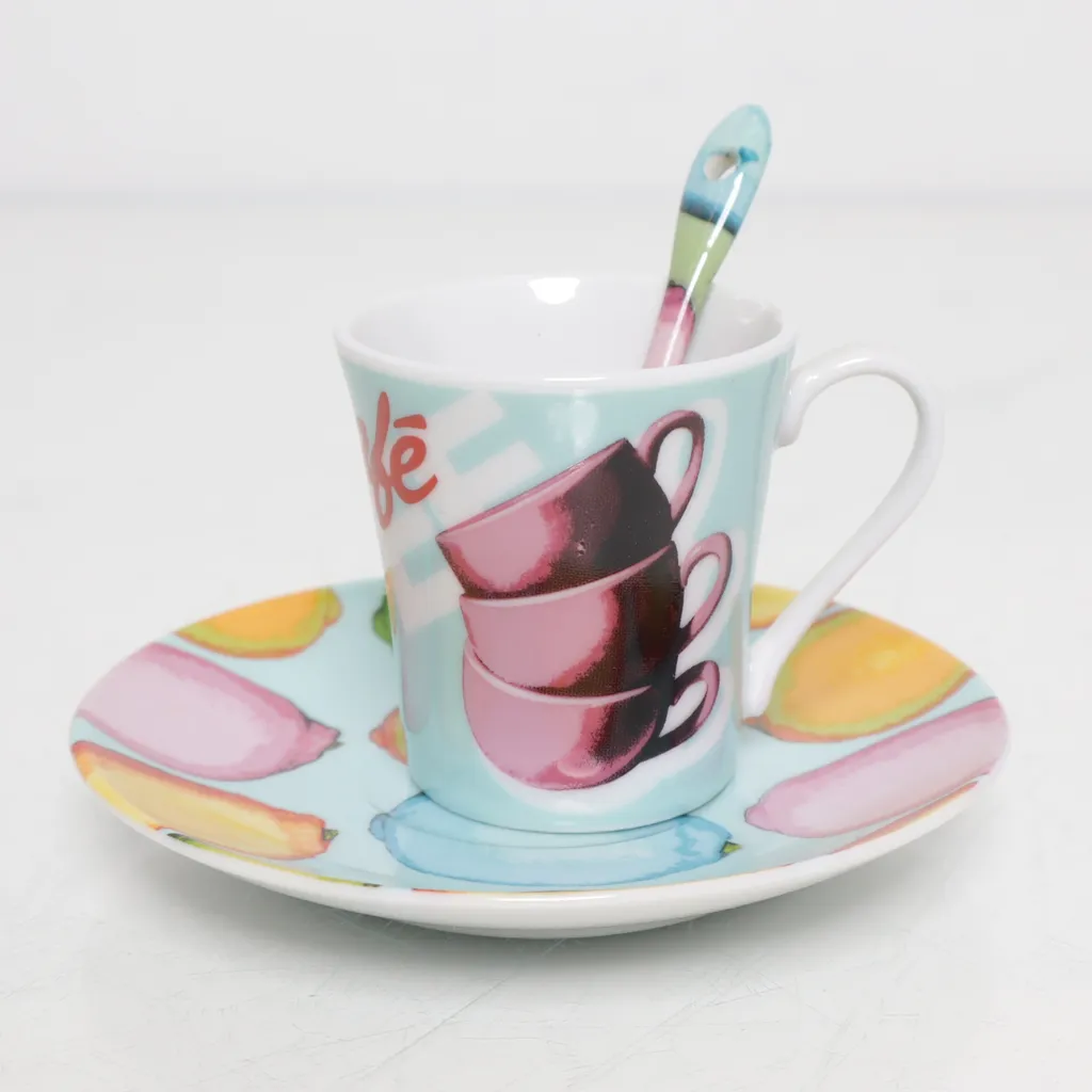 Porcelaine - Espressotasse - Mehrfarbig
