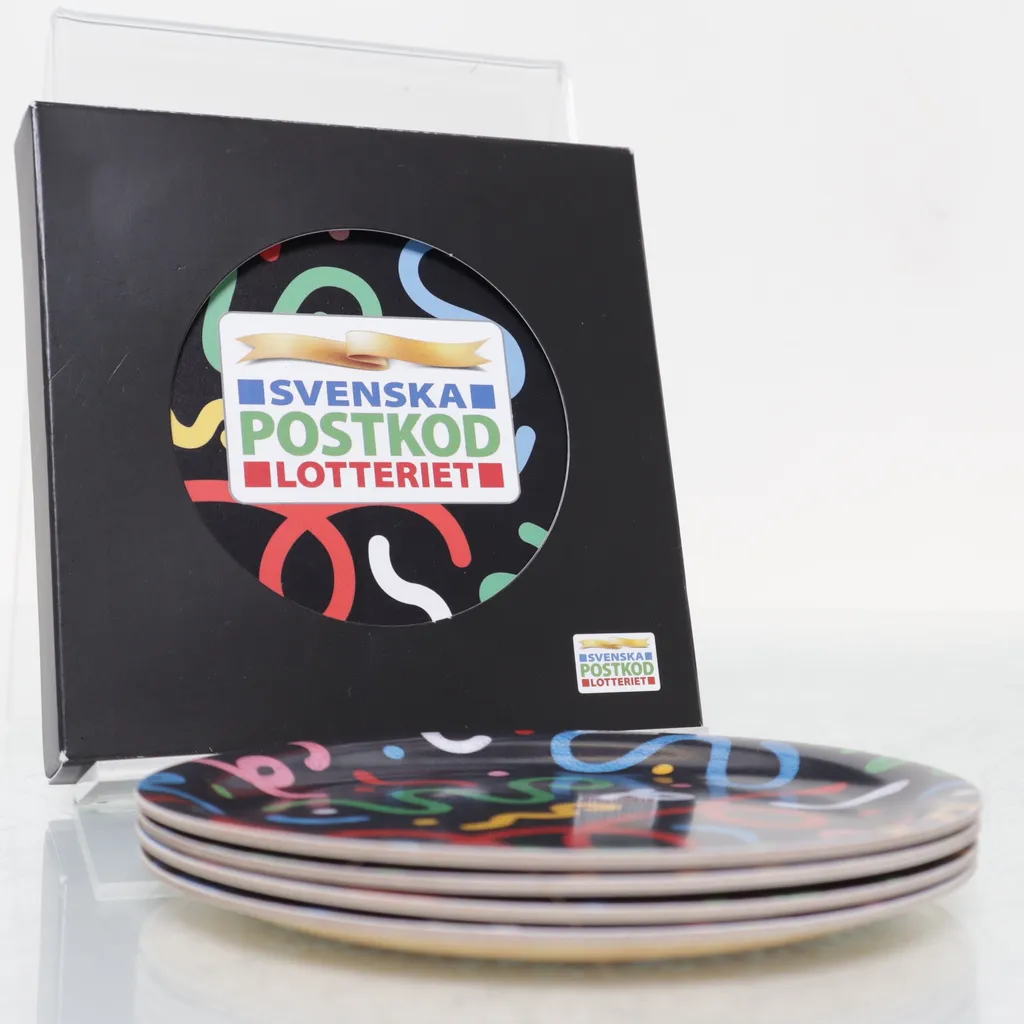 Svenska Postkodlotteriet - Glasuntersetzer - Schwarz