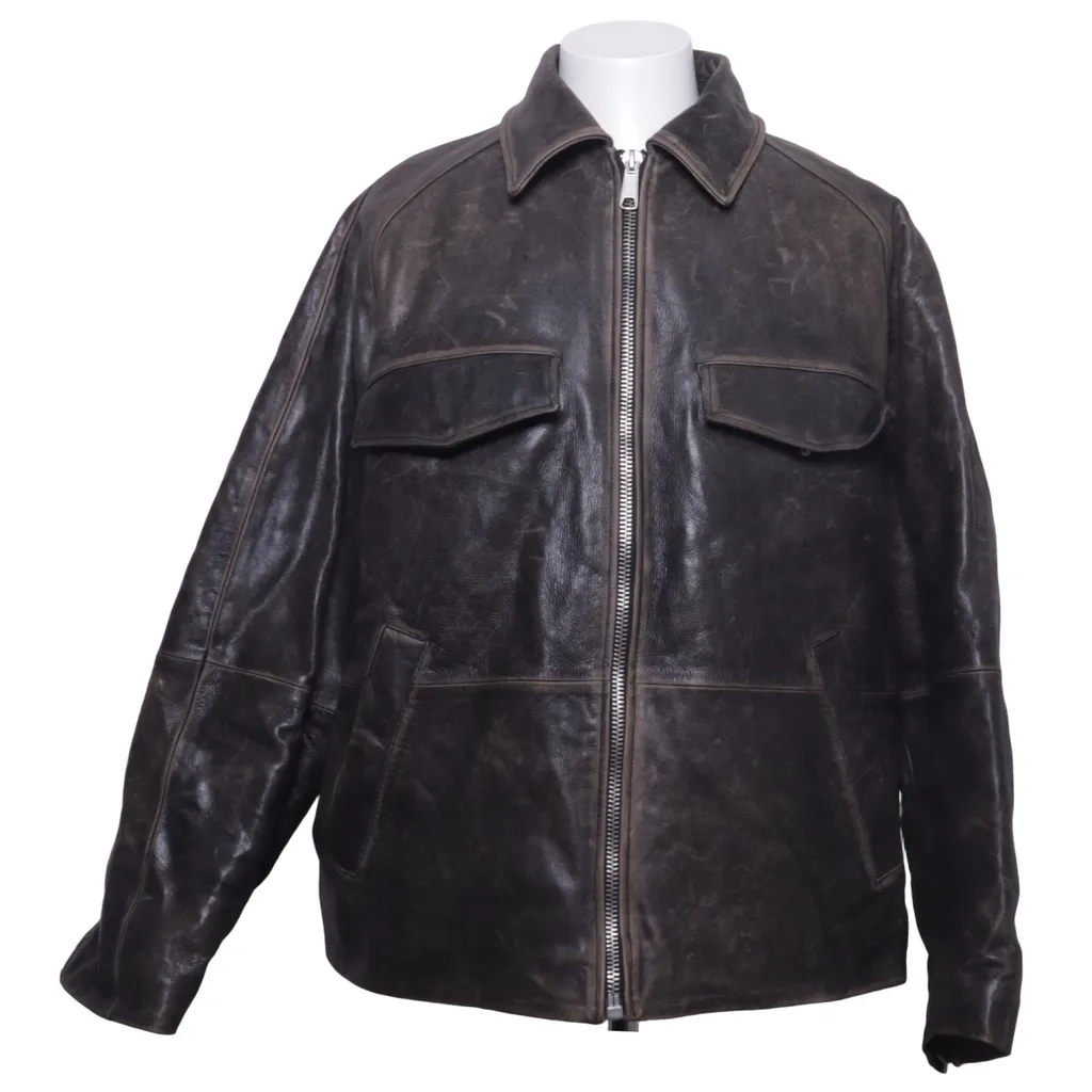 Image of Heron Preston x H&M Leren jack (Preloved)