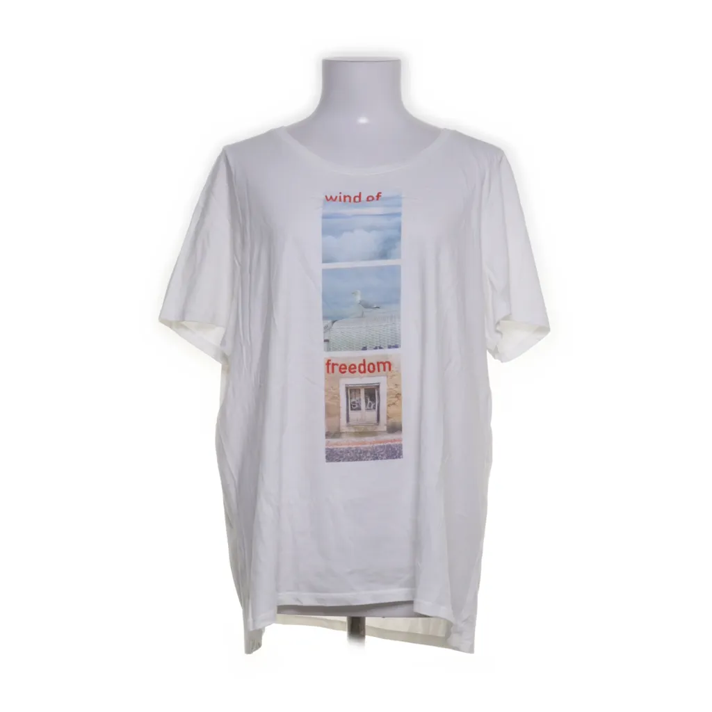 Oui - T-shirt - Damen - Größe: XL - Weiß
