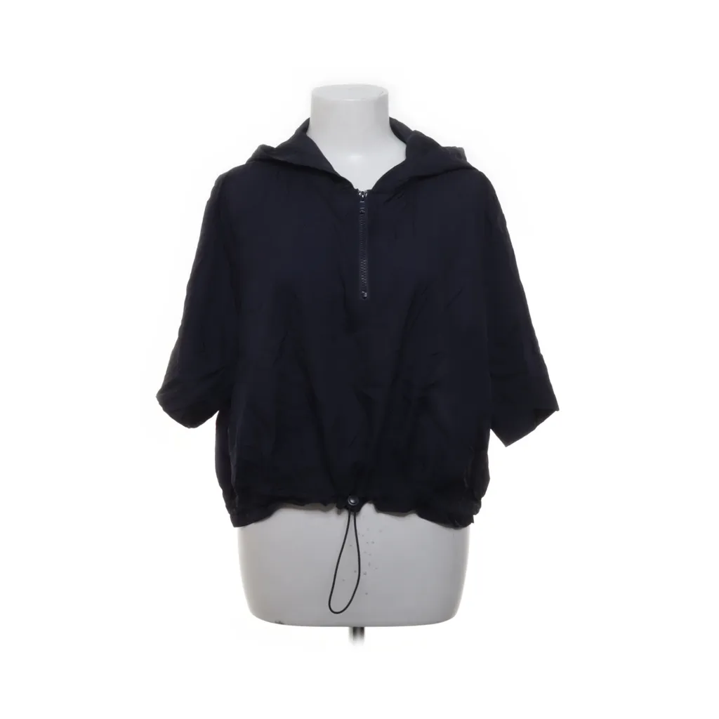 Monki - Kurzärmeliger Hoodie - Damen - Größe: L - Blau