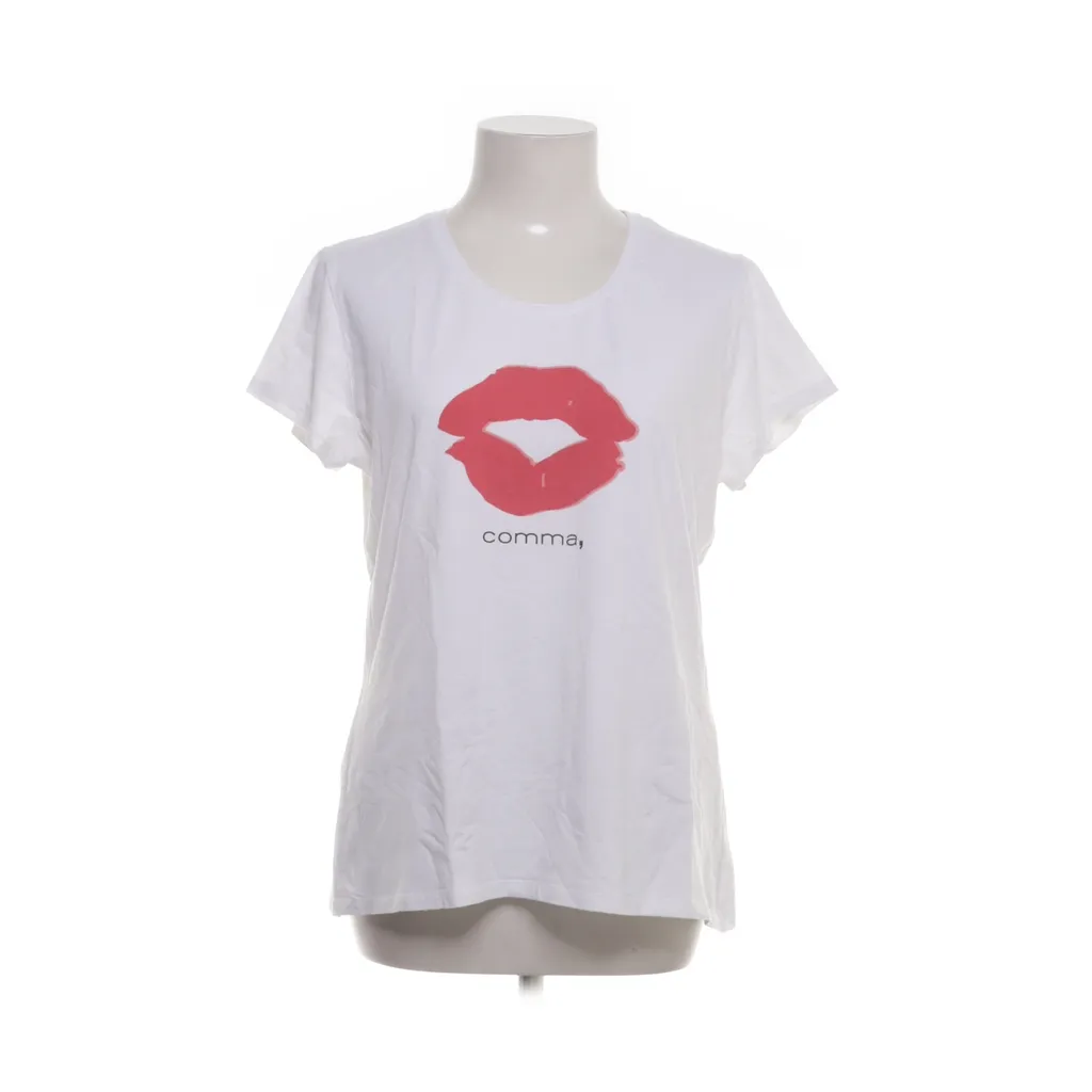 Comma - T-shirt - Damen - Größe: 44 - Weiß