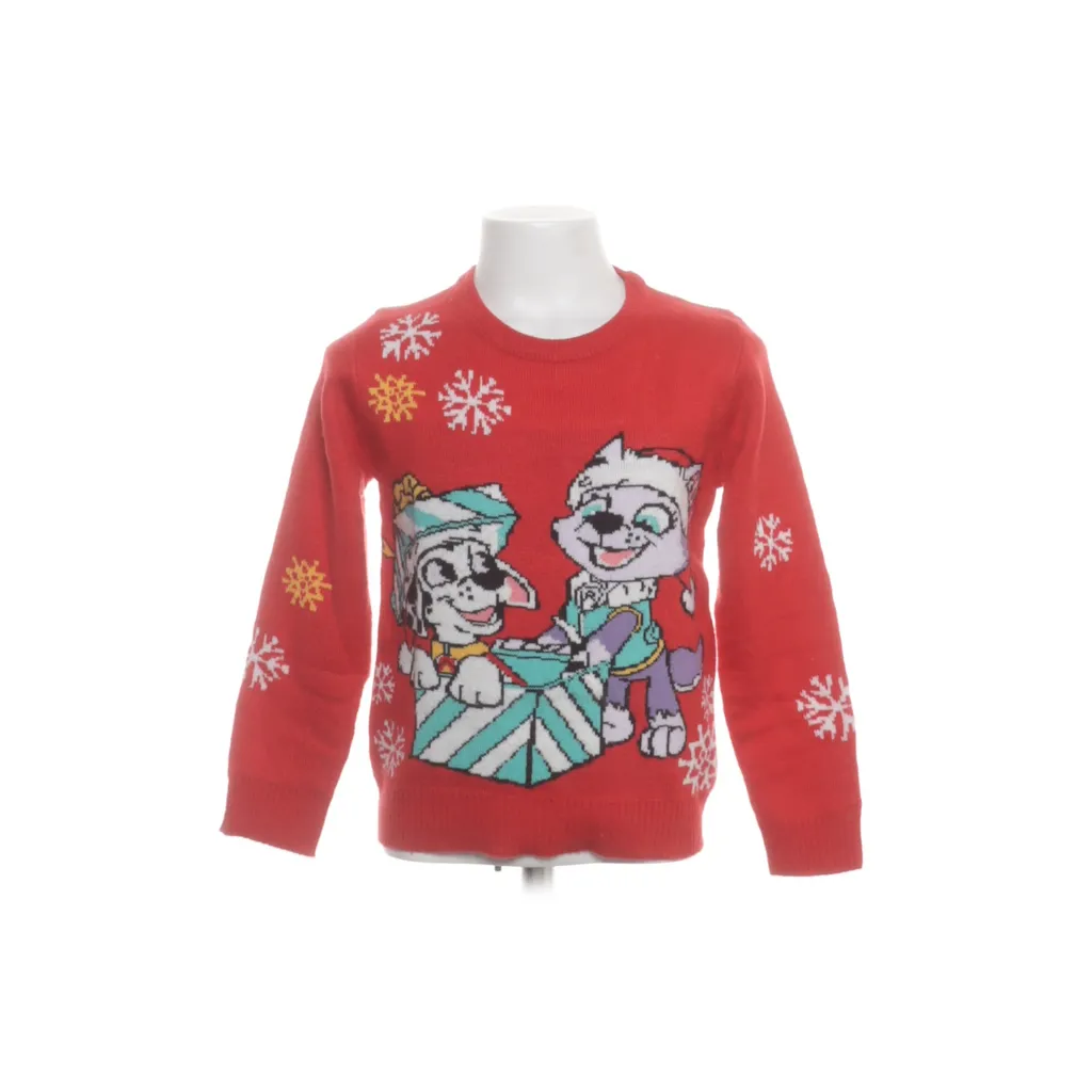 Paw Patrol - Weihnachtspullover - Größe: 110/116 - Rot