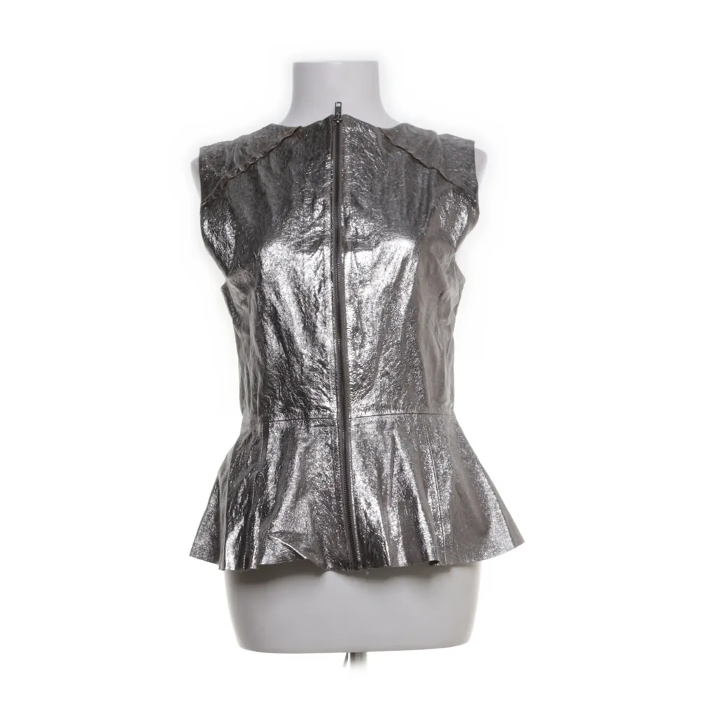 H&M - Peplum Top - Damen - Größe: 40 - Silber