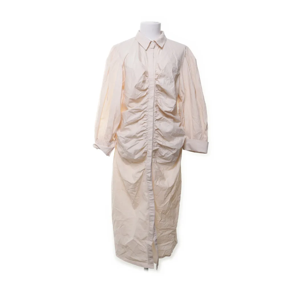 Boohoo - Blusenkleid - Damen - Größe: 48 - Beige