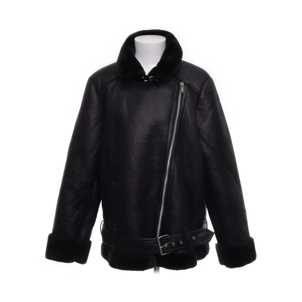 NA-KD - Shearling Jacke - Damen - Größe: 40 - Schwarz