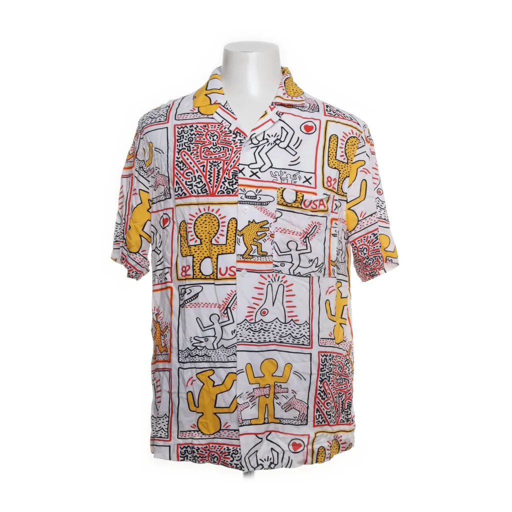 Keith Haring x H&M - Kurzarmhemd - Herren - Größe: M - Weiß