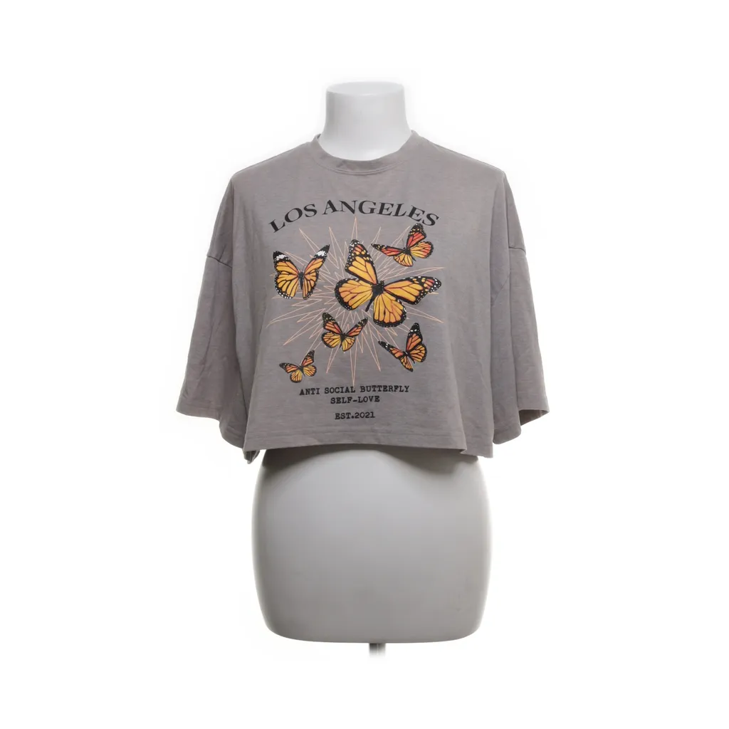 Shein - Crop Top - Damen - Größe: 38 - Grau