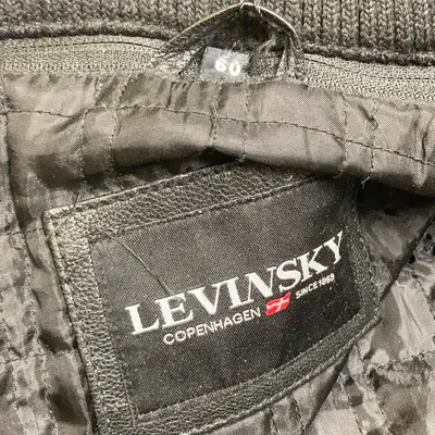 Läderjacka (Svart) från Levinsky Polyester, Skinn thumbnail 3