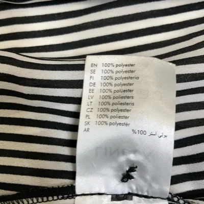 Skjortklänning (Svart, Vit) från Lindex Polyester thumbnail 4