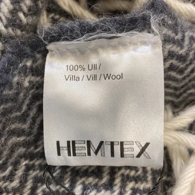 Pläd (Grå, Vit) från Hemtex Ull thumbnail 3