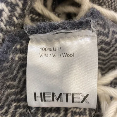 Pläd (Grå, Vit) från Hemtex Ull thumbnail 4