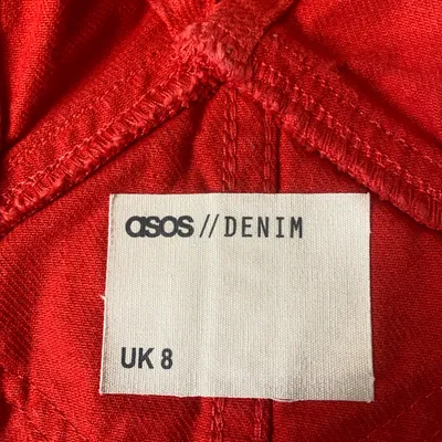 Hängselbyxor (Röd) från ASOS Denim thumbnail 3