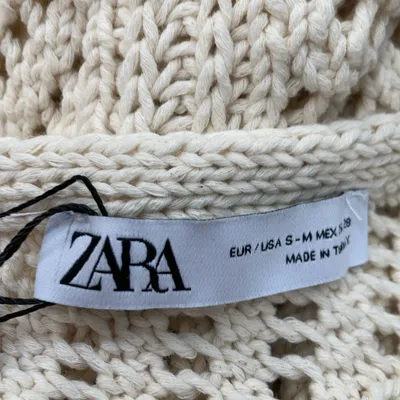 Poncho (Vit) från Zara Bomull, Polyester thumbnail 3