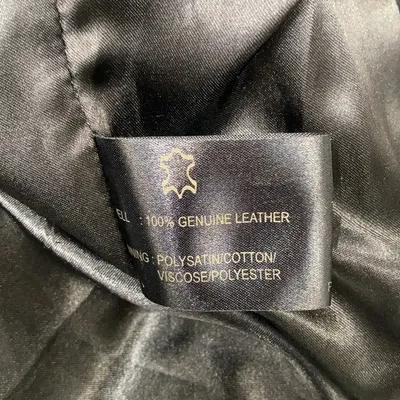 Läderjacka (Svart) från 1st Class Collection Skinn, Bomull, Viskos, Polyester thumbnail 4