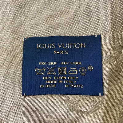 Sjal (Beige) från Louis Vuitton Silke, Ull thumbnail 4