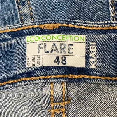 Jeans (Blå) från Flare Bomull, Elastan thumbnail 3