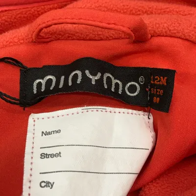Overall (Röd) från Minymo Elastan, Polyester thumbnail 3