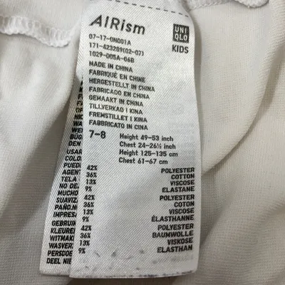 Topp (Vit) från Uniqlo Bomull, Elastan, Polyester, Viskos thumbnail 4