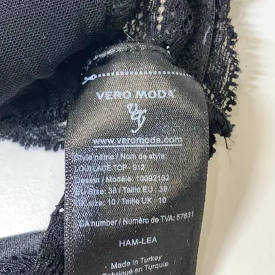 Bralette (Svart) från Vero Moda Polyamid, Elastan thumbnail 3
