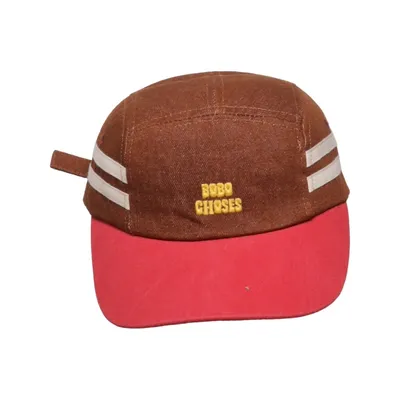 Baseballkeps (Brun, Röd) från Bobo Choses Återvunnen bomull