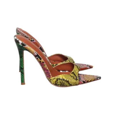 Mules (Jaune, Multicolore) de Simmi