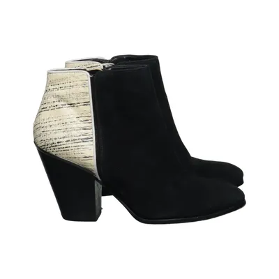 Enkellaarzen (Zwart, Beige) van Dolce Vita