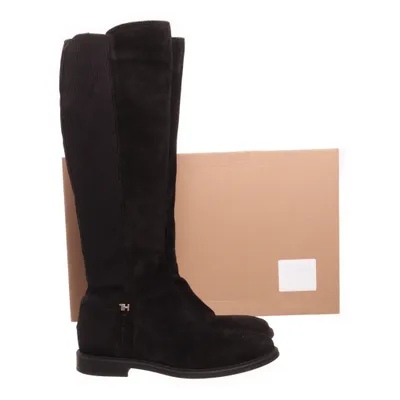 Stövlar (Essential Flat Long Boot) från Tommy Hilfiger Mocka