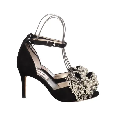 Sandaletten (Zwart) van Custommade Leer