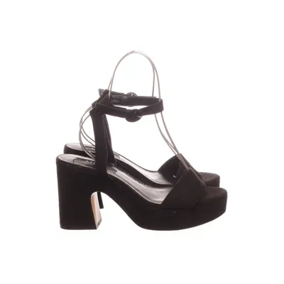 High heel sandals (Black) from Mango Faux suede