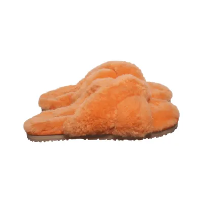 Chaussons (Orange) de Mou Cuir, Laine
