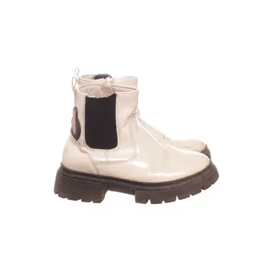 Chelsea boots (Vit) Skinnimitation