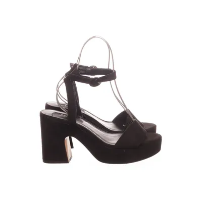 High heel sandals (Black) from Mango Faux suede