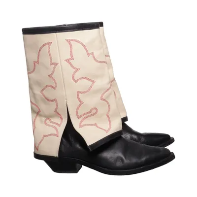 Cowboylaarzen (Zwart, Beige) van Schutz Leer